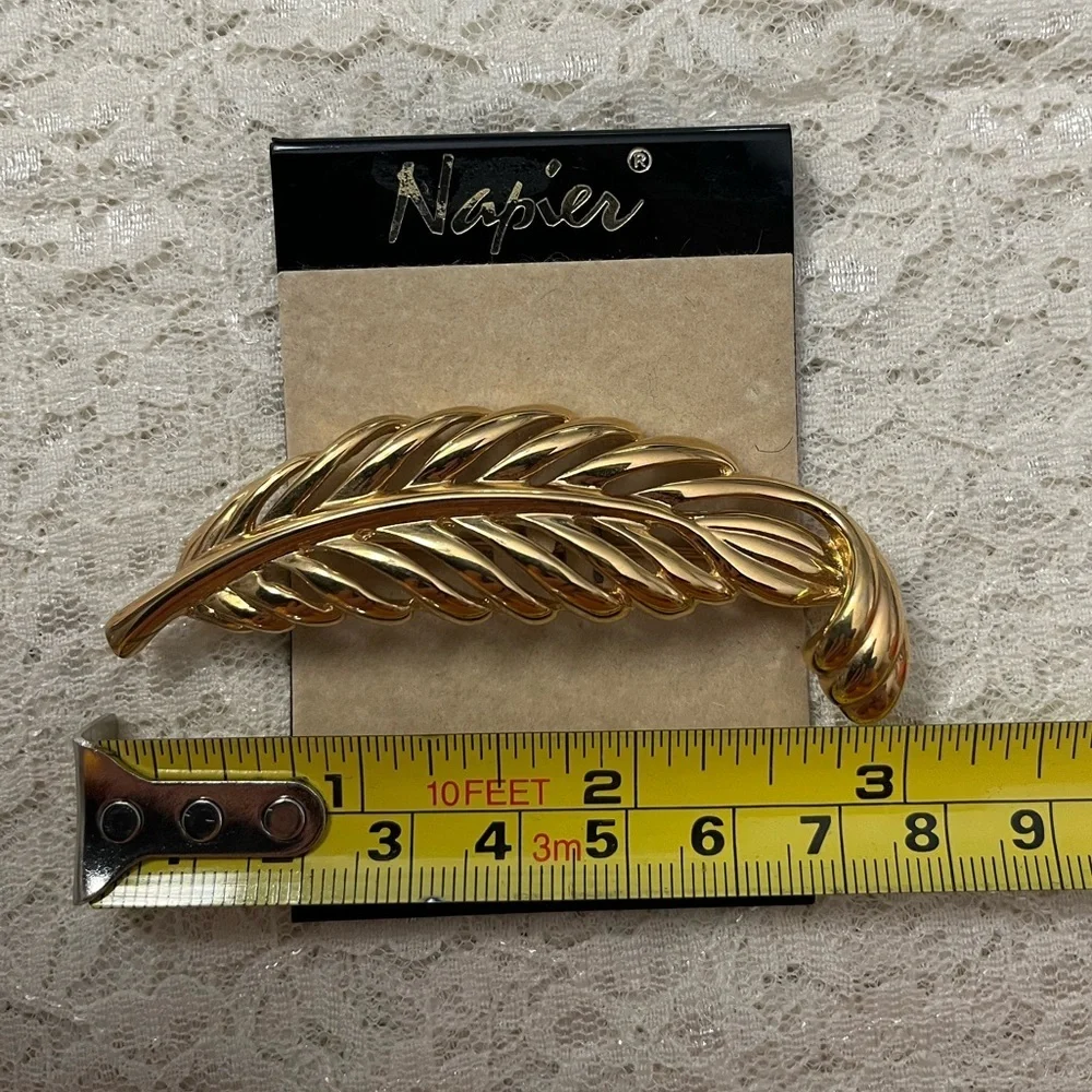 Napier/vintage gold pin, 3” *